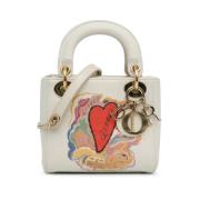 Pre-owned Leather dior-bags Dior Vintage , White , Dames