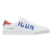 Heren Leren Veterschoenen Dsquared2 , White , Heren