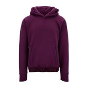 Hooded Sweatshirt met Borduursel Saint Laurent , Purple , Heren