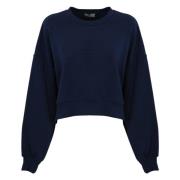 Blauwe Sweater met Lange Mouwen Elisabetta Franchi , Blue , Dames