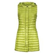 Ganzendons Hooded Zip Vest Herno , Green , Dames