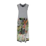 Mesh Patroon Midi Jurk Marc Cain , Multicolor , Dames