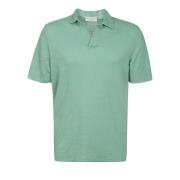 Linnen Polo Shirt met Halve Mouwen Filippo De Laurentiis , Green , Her...