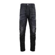 Herenknoopjeans met Gebruikte Details Dsquared2 , Gray , Heren