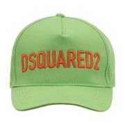 Snapback Baseball Cap Geborduurd Logo Dsquared2 , Green , Unisex