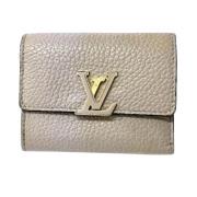 Pre-owned Leather wallets Louis Vuitton Vintage , Gray , Dames