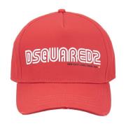 Handtekening Baseballpet met Gesp Sluiting Dsquared2 , Red , Unisex