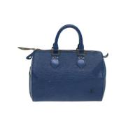 Pre-owned Leather handbags Louis Vuitton Vintage , Blue , Dames