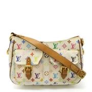 Pre-owned Canvas crossbody-bags Louis Vuitton Vintage , White , Dames