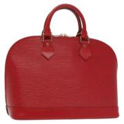 Pre-owned Leather handbags Louis Vuitton Vintage , Red , Dames