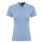 Dames Piqué Polo Shirt Blauw Polo Ralph Lauren , Blue , Dames