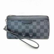 Pre-owned Canvas wallets Louis Vuitton Vintage , Black , Dames