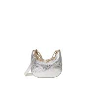 Mini Croissant Gelamineerde Tas Twinset , White , Dames