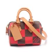 Pre-owned Canvas handbags Louis Vuitton Vintage , Red , Dames