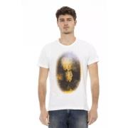 Action Wit Katoen Heren T-Shirt Trussardi , White , Heren