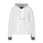 Moderne Mesh Hoodie Marc Cain , White , Dames