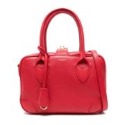 Stijlvolle Leren Tas met Gouden Gesp Golden Goose , Red , Dames