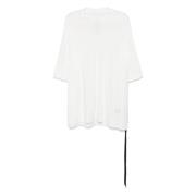 Witte Geribbelde T-shirts en Polo's Rick Owens , White , Heren