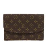 Pre-owned Canvas clutches Louis Vuitton Vintage , Brown , Dames