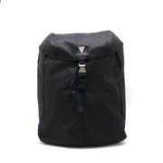 Pre-owned Leather backpacks Louis Vuitton Vintage , Blue , Dames