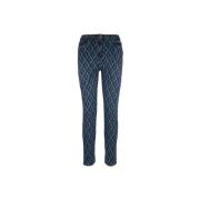 Gouden knoop rits jeans Elisabetta Franchi , Blue , Dames