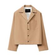 Beige Jas met Knoopsluiting Fabiana Filippi , Beige , Dames