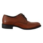 Elegante Bruine Derby Schoenen Dolce & Gabbana , Brown , Heren