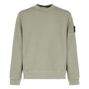 Groene Katoenen Sweatshirt met Logo Patch Stone Island , Green , Heren