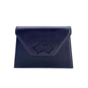 Pre-owned Leather clutches Yves Saint Laurent Vintage , Black , Dames