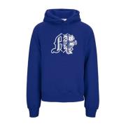 Hoodie van katoen met grafische print Msgm , Blue , Heren