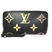 Pre-owned Leather wallets Louis Vuitton Vintage , Black , Dames