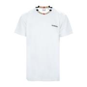 Heren Slip-On T-Shirt met reliëflogo Burberry , White , Heren