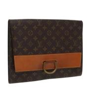 Pre-owned Canvas clutches Louis Vuitton Vintage , Brown , Dames