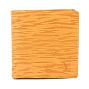 Pre-owned Leather wallets Louis Vuitton Vintage , Yellow , Dames