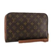 Pre-owned Canvas clutches Louis Vuitton Vintage , Brown , Dames