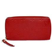 Pre-owned Leather wallets Louis Vuitton Vintage , Red , Dames