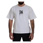 Tijdloos wit logo ronde hals t-shirt Dolce & Gabbana , White , Heren