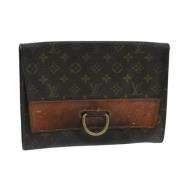 Pre-owned Canvas clutches Louis Vuitton Vintage , Brown , Dames