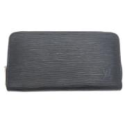 Pre-owned Leather wallets Louis Vuitton Vintage , Black , Heren