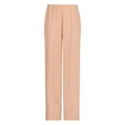 Elastische Taille Satijnen Broek Fabiana Filippi , Pink , Dames