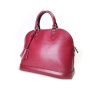 Pre-owned Leather handbags Louis Vuitton Vintage , Red , Dames