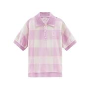 Vintage American Check Polo Woolrich , Purple , Dames