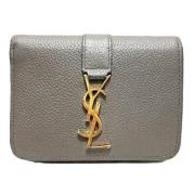 Pre-owned Leather handbags Yves Saint Laurent Vintage , Gray , Dames