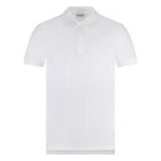 Katoenen Polo Shirt met Ribboorden Burberry , White , Heren