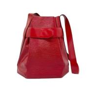 Pre-owned Leather shoulder-bags Louis Vuitton Vintage , Red , Dames