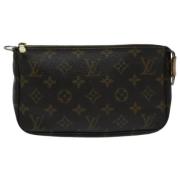 Pre-owned Canvas clutches Louis Vuitton Vintage , Brown , Dames