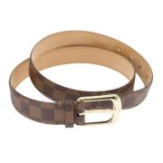 Pre-owned Canvas belts Louis Vuitton Vintage , Brown , Dames