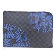 Pre-owned Canvas clutches Louis Vuitton Vintage , Blue , Dames