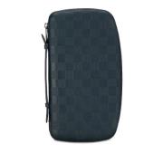 Pre-owned Canvas wallets Louis Vuitton Vintage , Blue , Heren