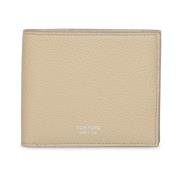 Grained Leather Wallet in Beige Tom Ford , Beige , Heren